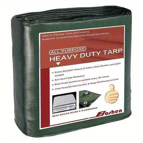 heavy duty tarp waterproof thick green plastic tarpaulin cover for outdoor patio garden use uv resistant poly tarps for trailer car truck bike pool firewood