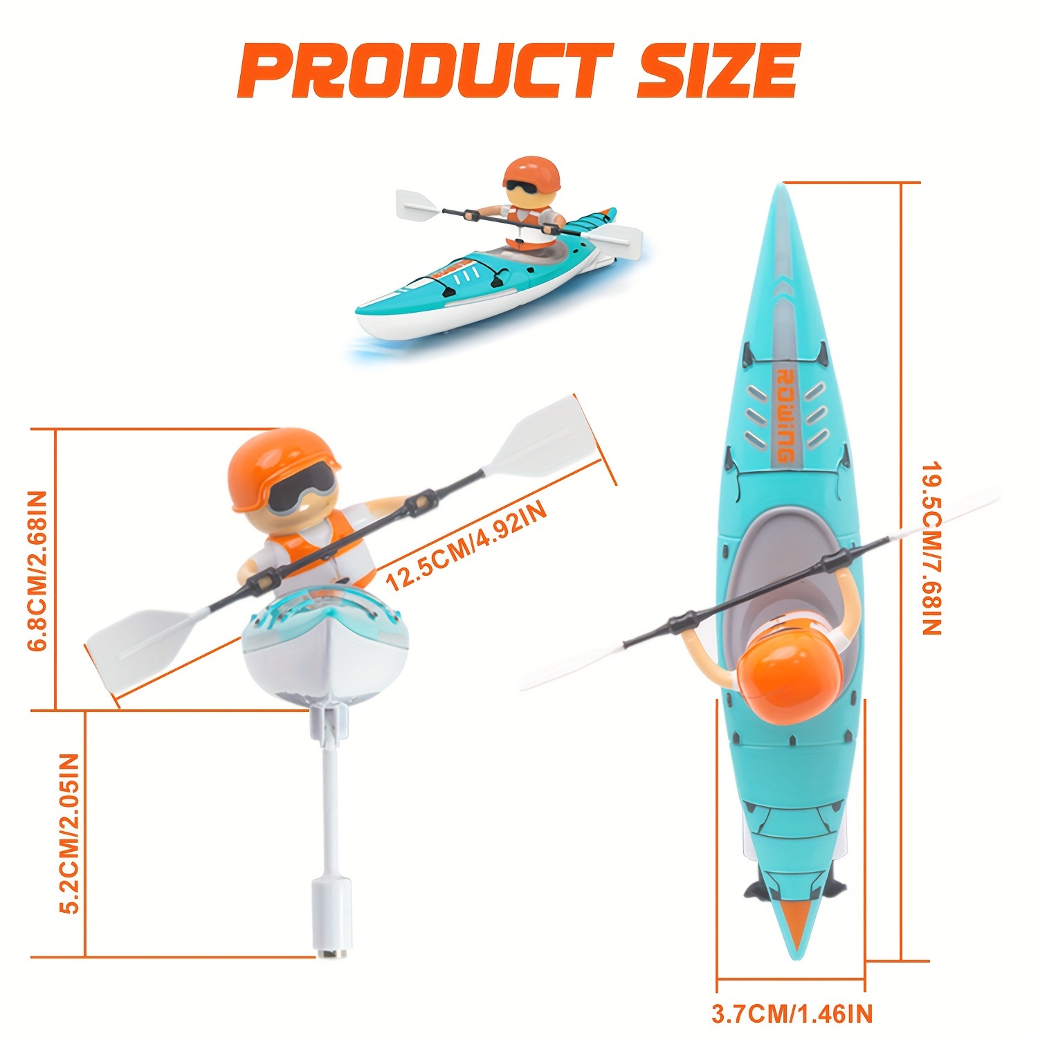 

2.4g Remote Control Boat, Remote Control Kayak, Remote Control Creative Toy, With Light And 2 Drive , Swimming Pool, Bathtub, Inflatable Bath Pool Toy