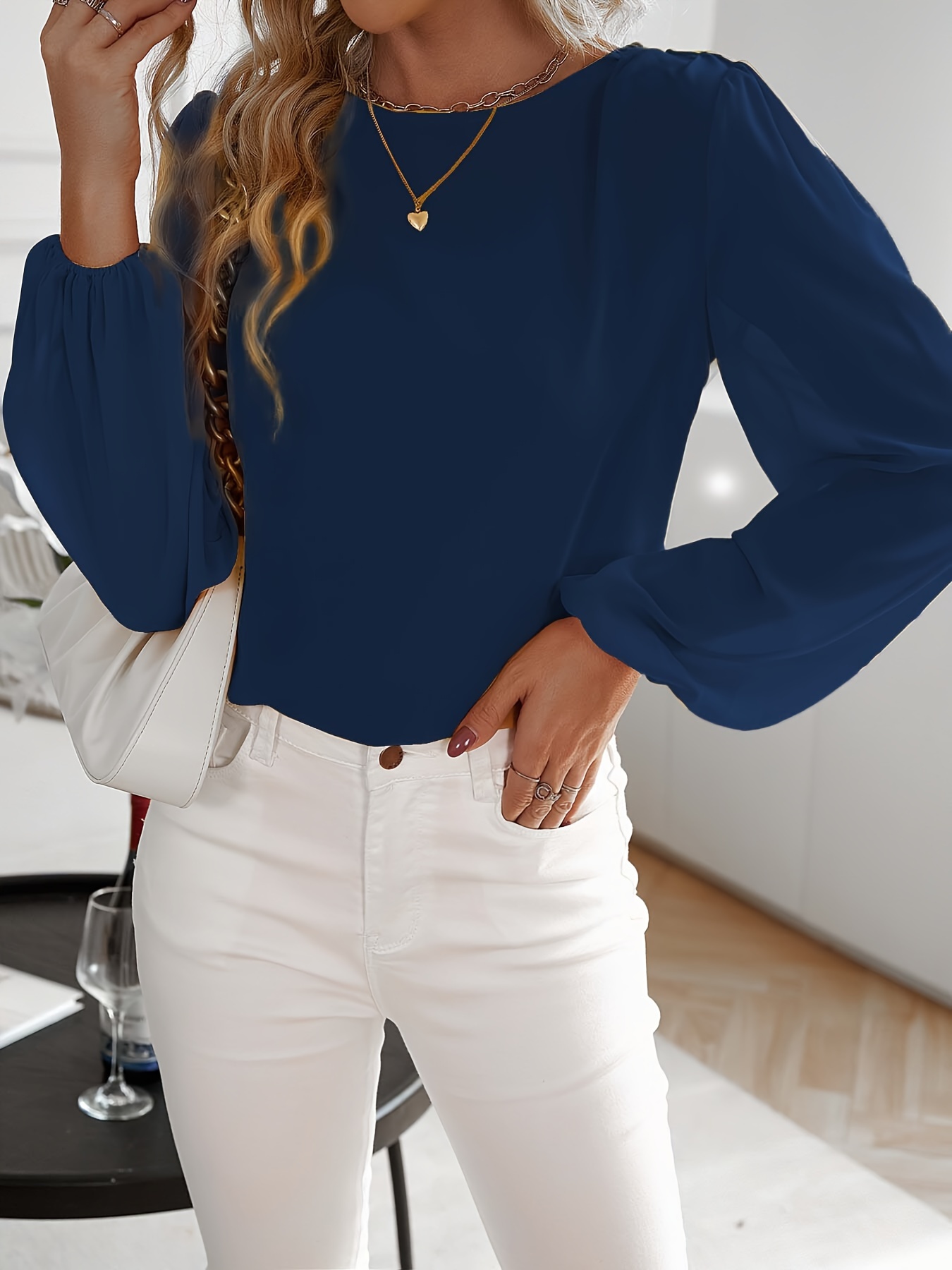a designed pleated square-neck fitted shirt for women, suitable
