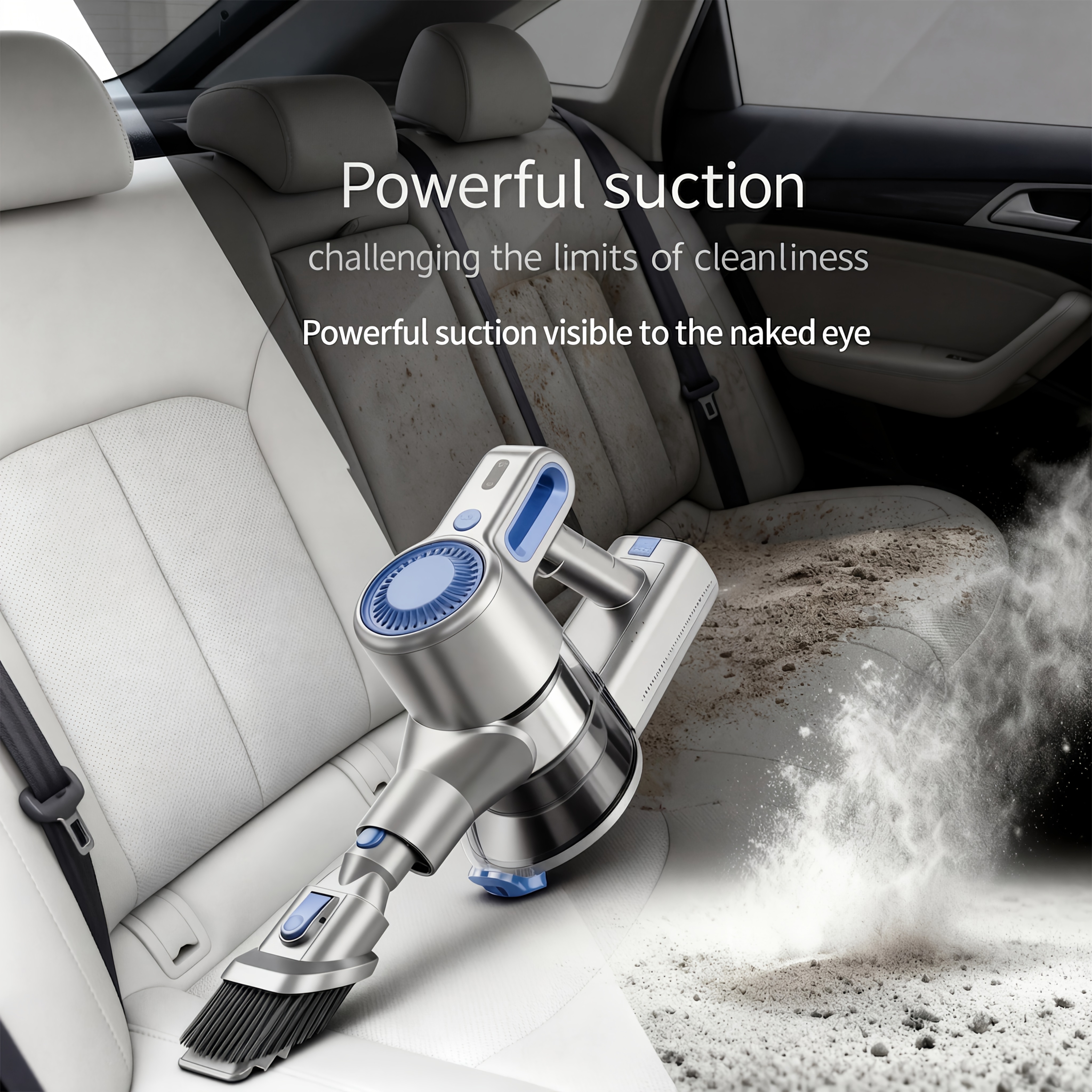 TEMU 2026 New Rechargeable With 40kpa Car Vacuum Cleaner, Multi-functional Cordless Vacuum Cleaner, Lightweight Design For , Handheld Vacuum Cleaner