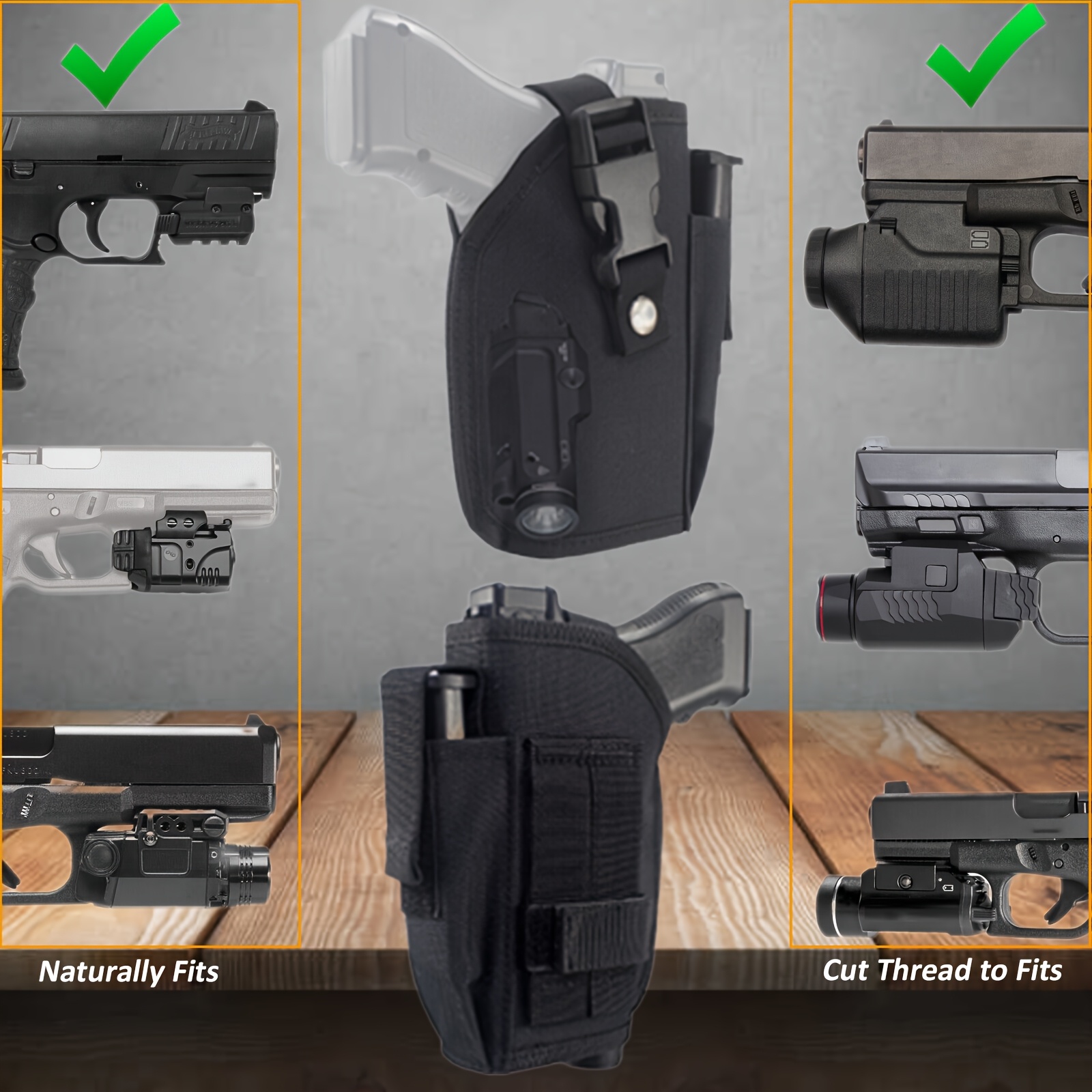 étui pistolet port dissimulé iwb owb main droite