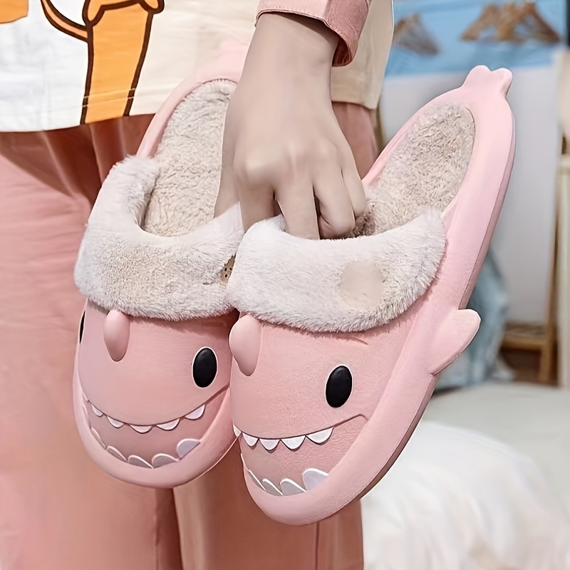 Navidad Zapatillas Tiburon Para Mujer Zapatillas Peluche Tiburón