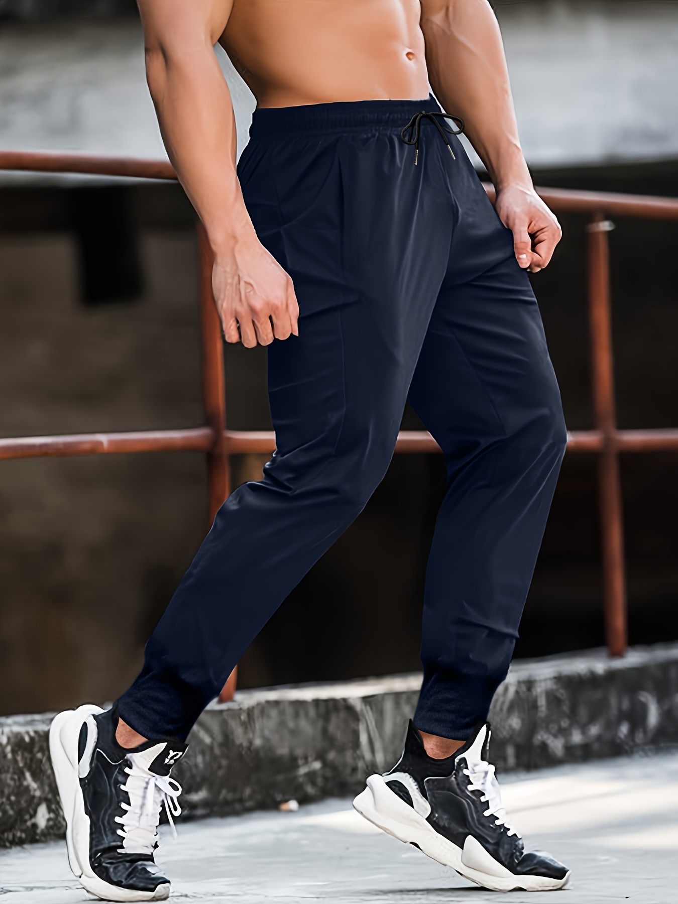 s Athletic Active Sweatpants Quick Dry Drawstring Sport Pants For Gym Workout Training Casual Wear