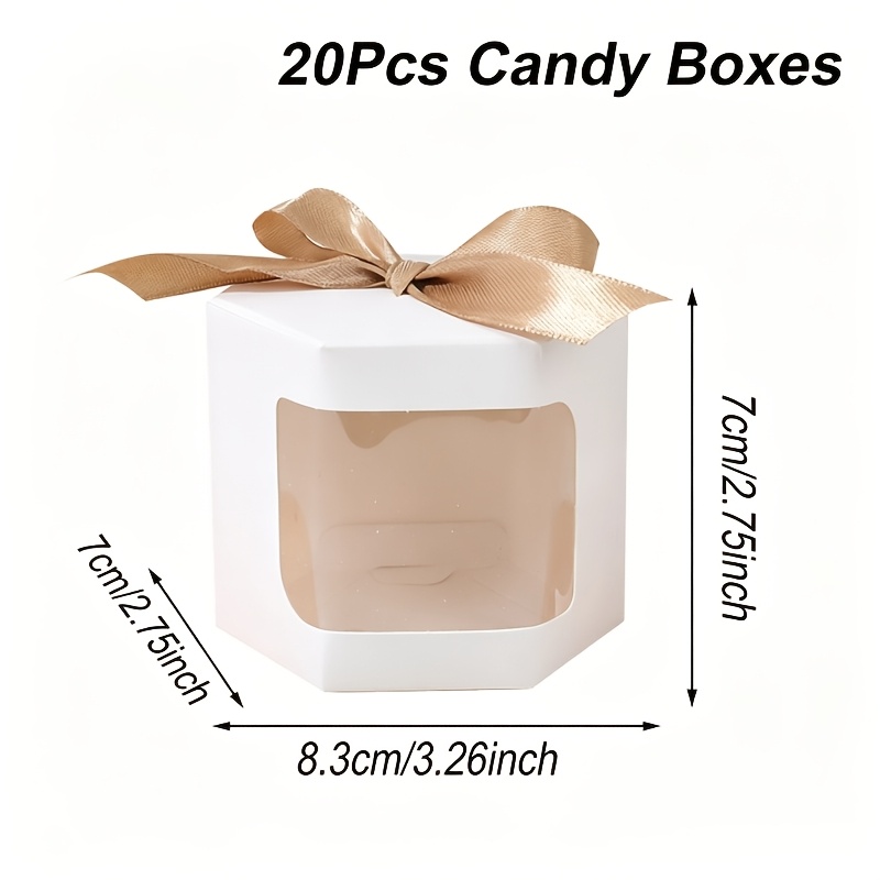 TEMU 20 pezzi, Scatole Regalo, Scatole di Caramelle con Finestra e , Scatole Regalo di Carta, Contenitori per Bomboniere per Feste di Compleanno,