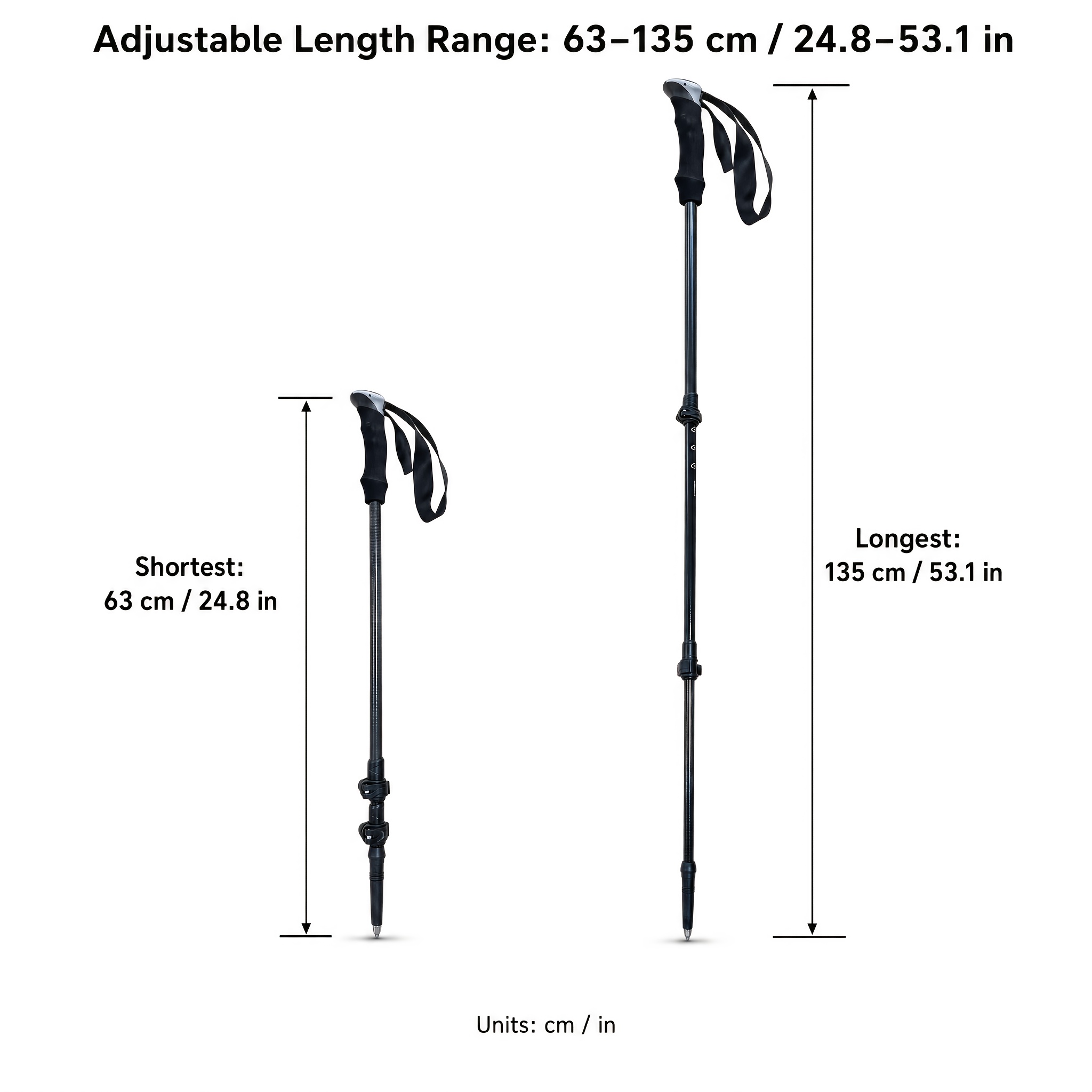 Carbon Fiber Trekking Poles for Hiking