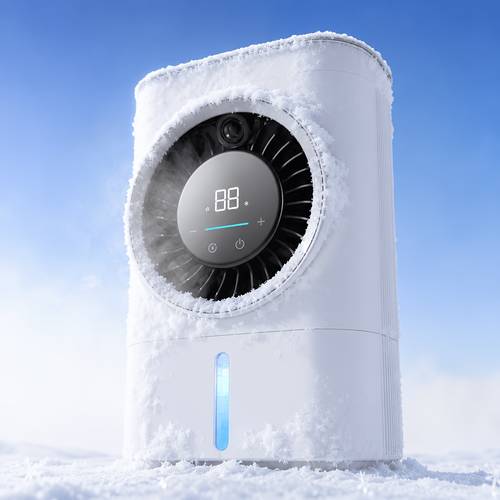 semiconductor cooling personal air cooler humidifier fan wind mist boost air duct for powerful yet quiet wind rechargeable portable desk fan