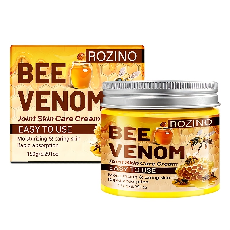 Image of 150g Bee Venom Joint And Skin Care Cream, Intensely Moisturizing And Hydrating, Smooth And Delicate, Suitable For , Legs, Ankles, Wrists, Knees, Skin Care, Unisex