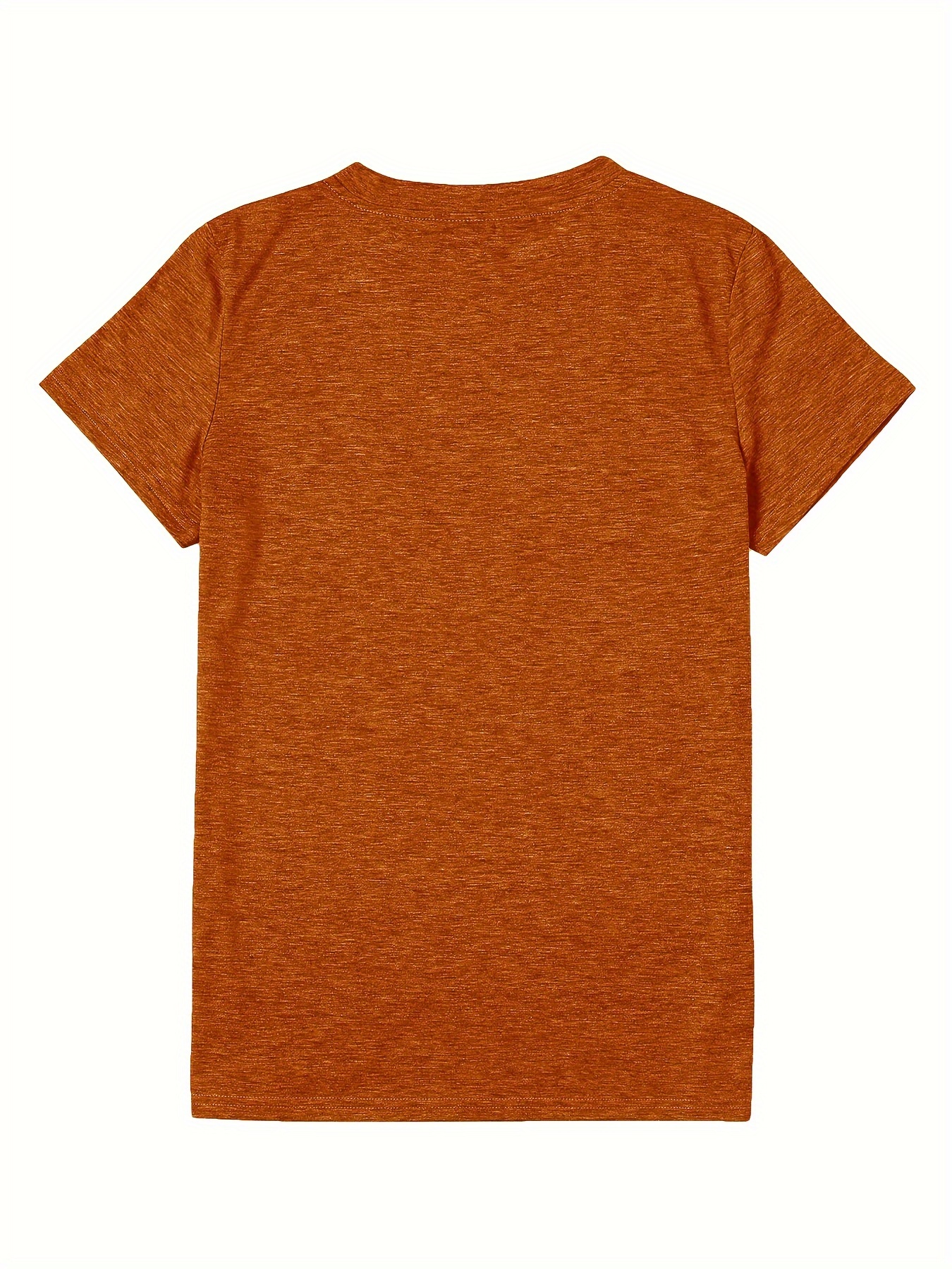 Women's Casual Daisy Flower Print T-Shirt - Vibrant Orange with White Floral Design, Round Neck, Medium Stretch, Machine Washable, Spring/Summer Essential, Spring Fashion Tee, Relaxed Fit Tee, Mediumstretch Fabric