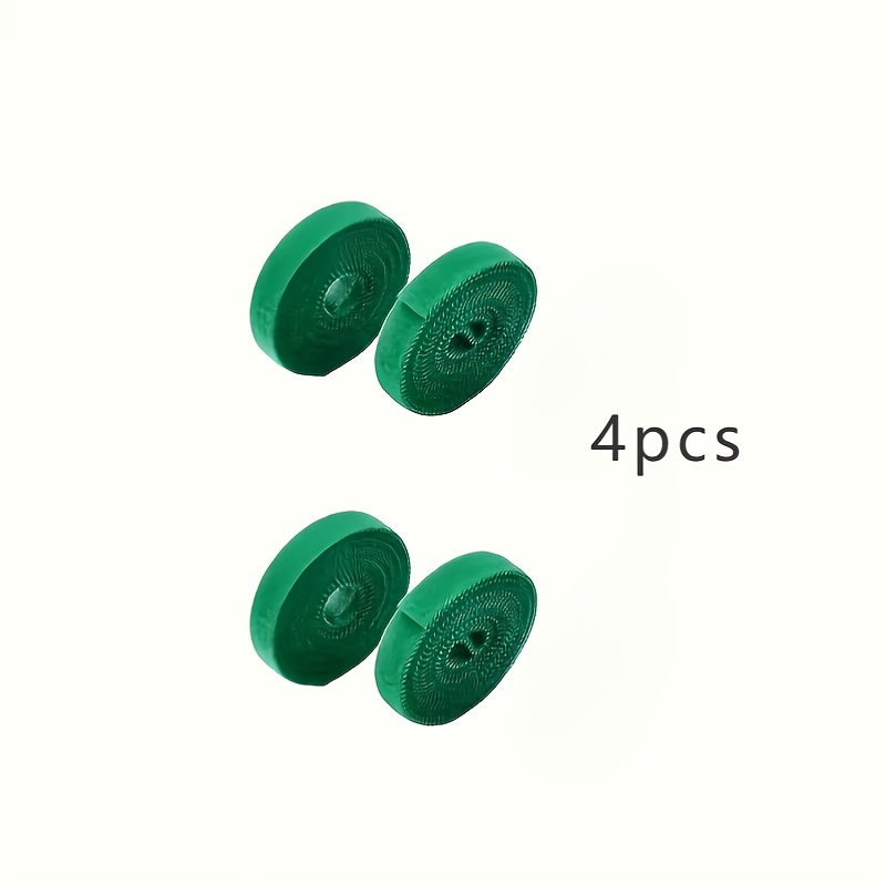 TEMU 4pcs Reusable Adjustable Plant Ties - Green Flexible Support Straps, Suitable For Vines, Flowers, Garden Plants - Ideal For Home And Yard Use,