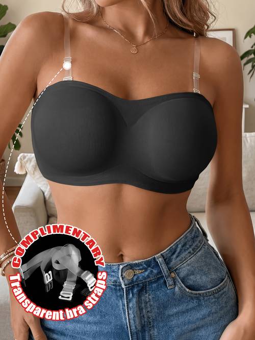 1 stück nahtloser damen-bh, unsichtbarer, hautfreundlicher, eleganter damen-bh, bügelloser, damen-dessous, push-up anti-sag damen-sport-bh, herausnehmbare polsterung, abnehmbare träger, für laufen, yoga, training, fitnessstudio