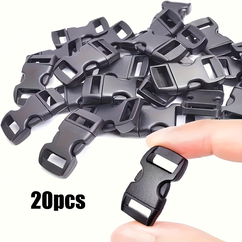 

20/30pcs Plastic Side Release Buckles - 10mm Diameter, , For Diy Crafts, Pet Collars, Backpack Repairs, Material, Ideal For Umbrella Rope Bracelets & Luggage Straps, Industrial Hardware Accessories