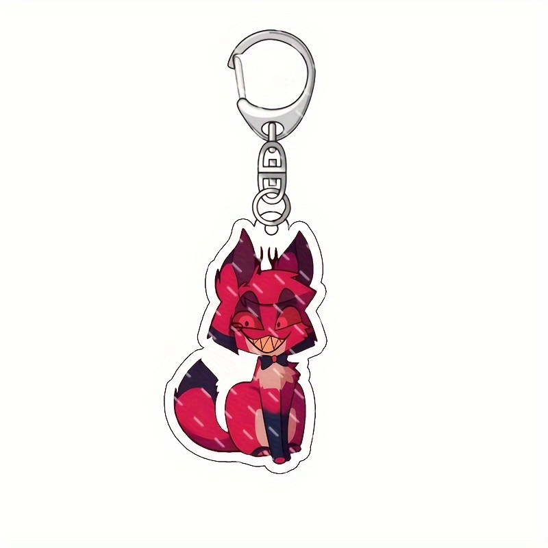 1pc Unisex Trendy Casual Key Chain With Acrylic Cartoon Pendant, Backpack, Clothes And Bag Accessories, Ideal Choice For Gift