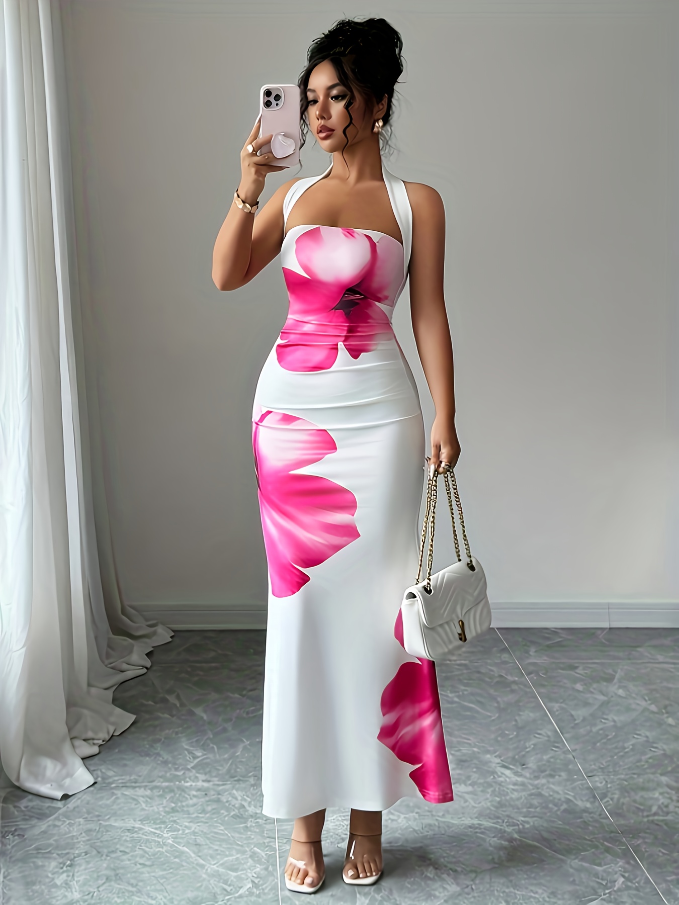 Vestido de Verão com Laço no Pescoço