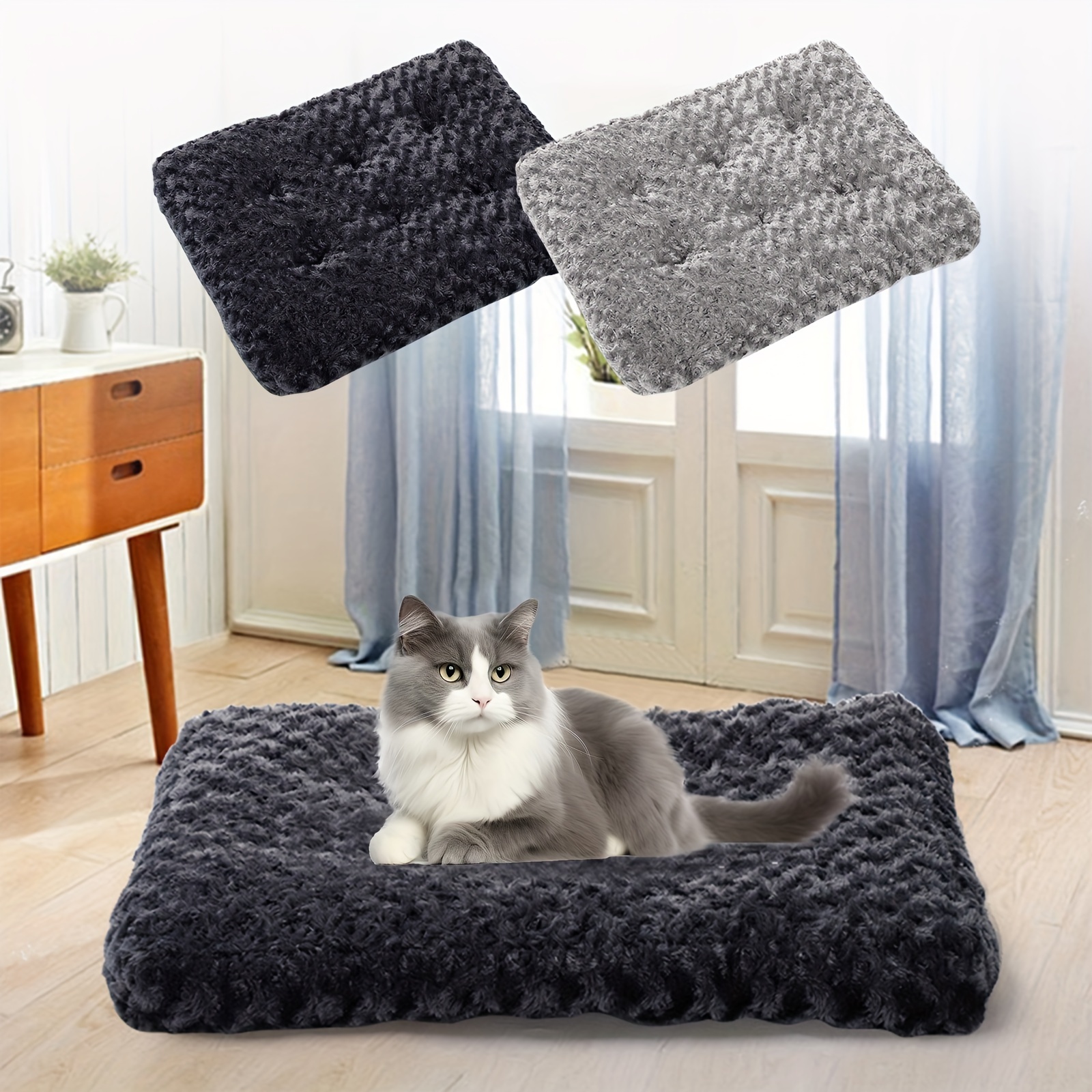 

Pet Bed-orthopedic Crate Foam Pet Bed- Pet Mattress Nonskid Bottom-comfy Anxiety Pet Bed Mat