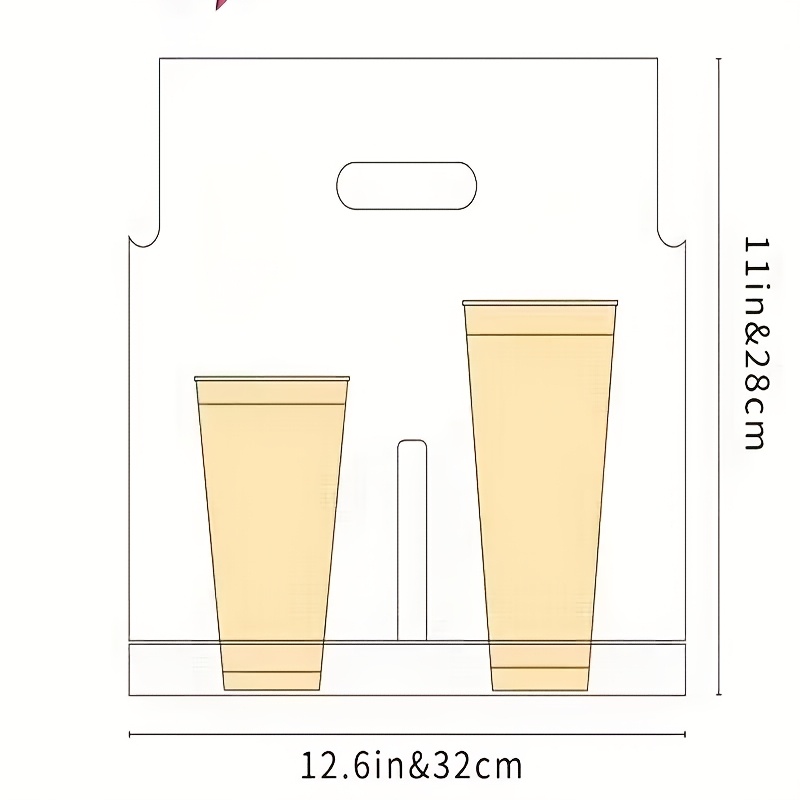 Image of (30/40/50 Packs) 23.67 Ounces (1 Cup Of 6.3x11 Inches) (2 Cups Of 12.6x11 Inches)