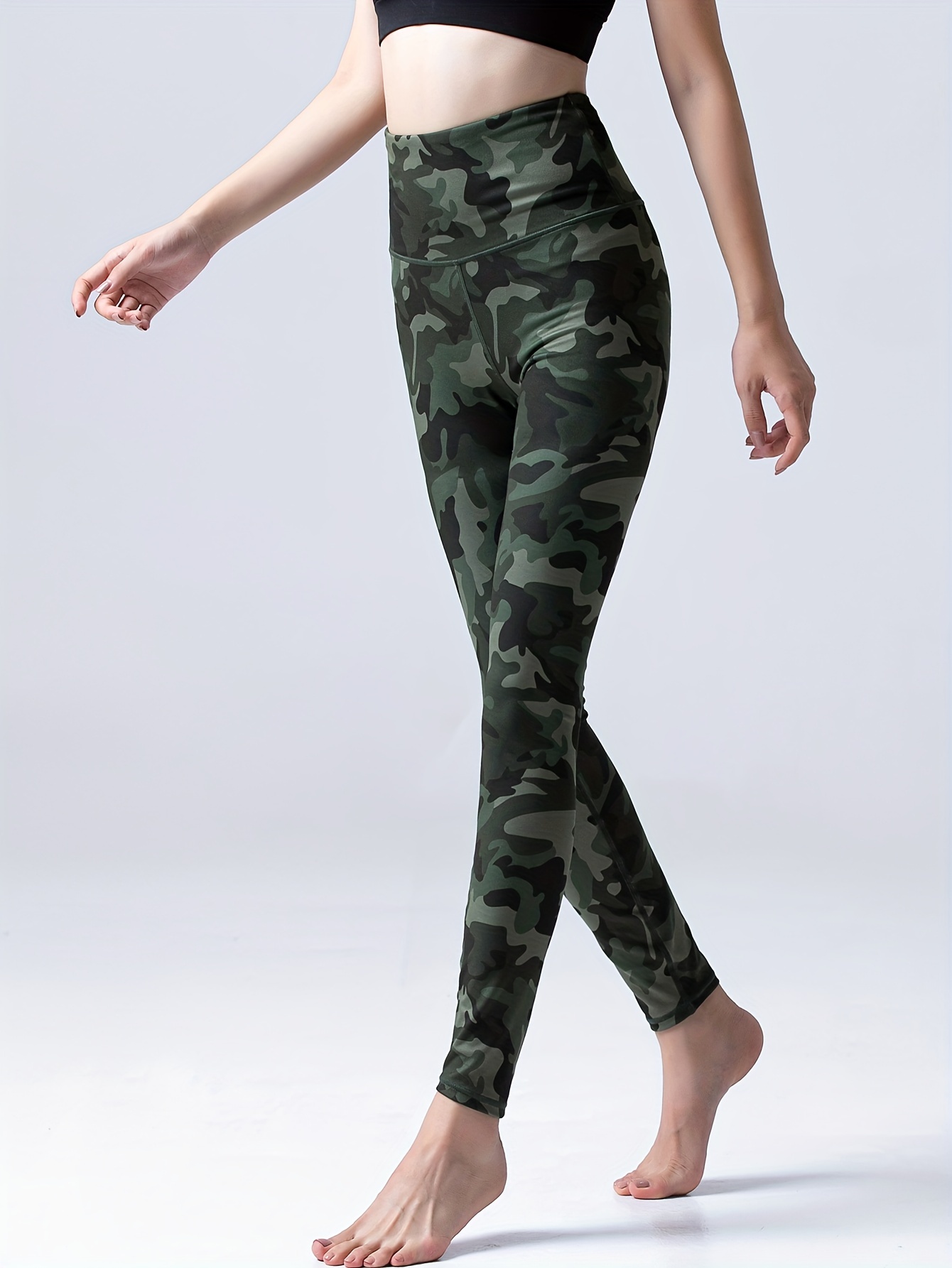 Star Camouflage Pattern High Waist Sports Leggings Quick - Temu Canada