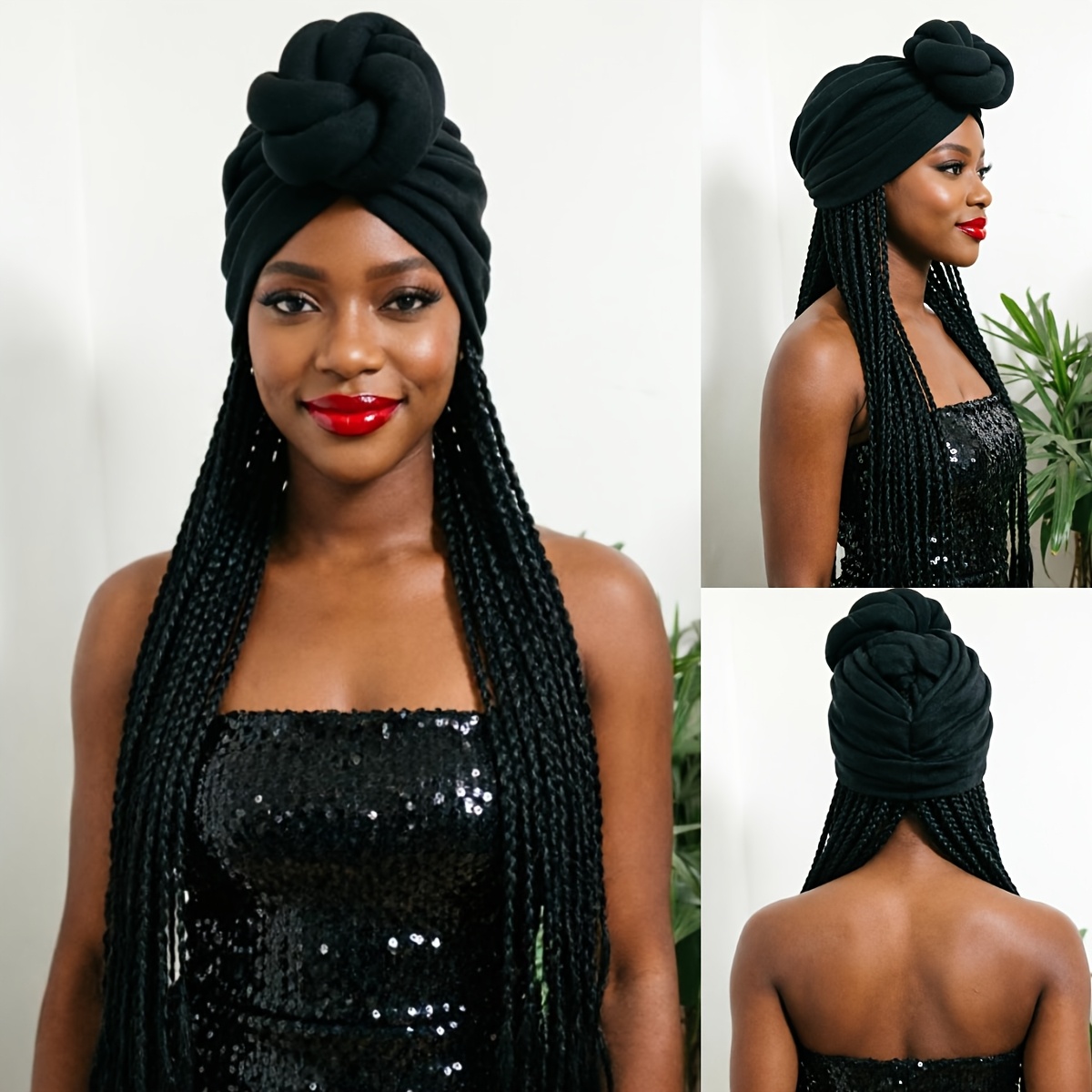 hats with braids sold on Temu United States
