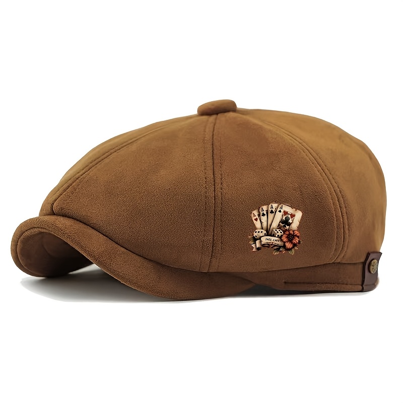 TEMU This Beret Is Designed For Men, Featuring A British Vintage Style Lightweight And Warm. Versatile For Various Occasions, Including Holidays Like