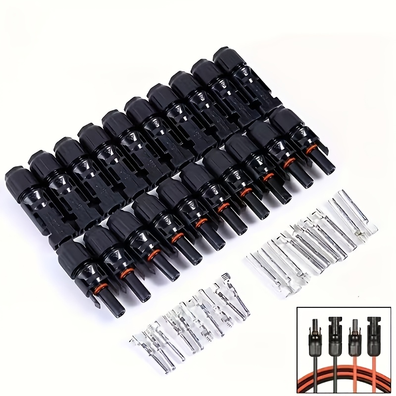 10   mc4 соларни конектори, 2.5/4/6mm² машки и женски приклучоци за соларни кабли - издржлив материјал од калајдисана бакар - погодни за фотонапонски системи и опрема за   на енергија, конектори за соларни панели Детали за производот 6