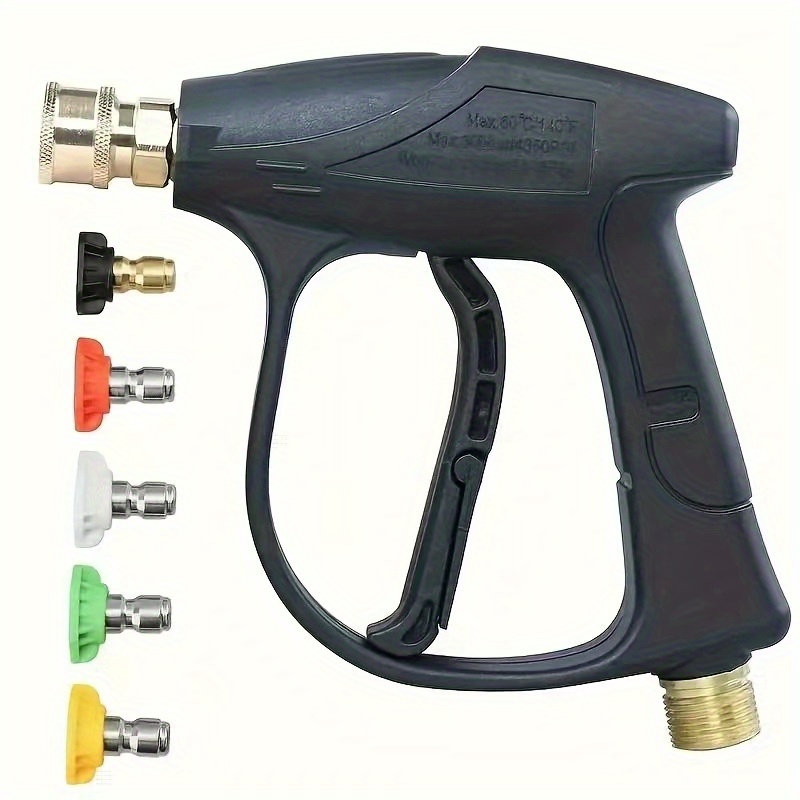 Image of Car Washing Tool High Pressure Water Gun, M22-14 Hose Connector, 1/4 Quick Connect