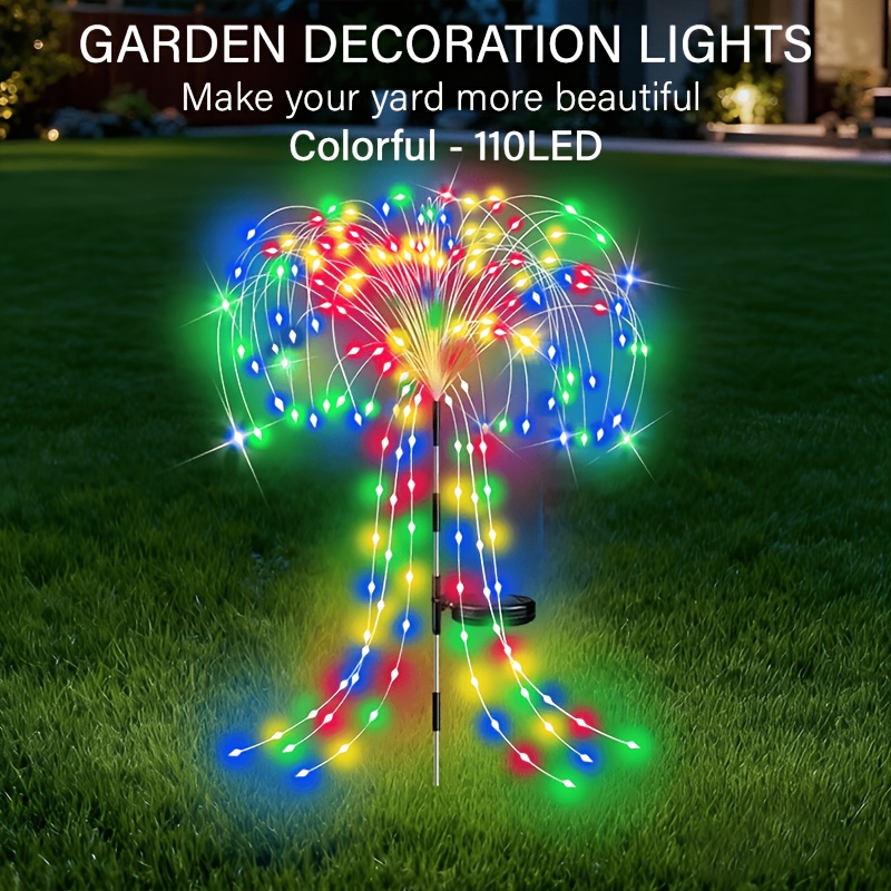 TEMU 10 Lighting : Outdoor Solar Led Smart Lights, Solar Powered Holiday Viewing And Decoration Lights, Various Shapes For Courtyard Garden ,