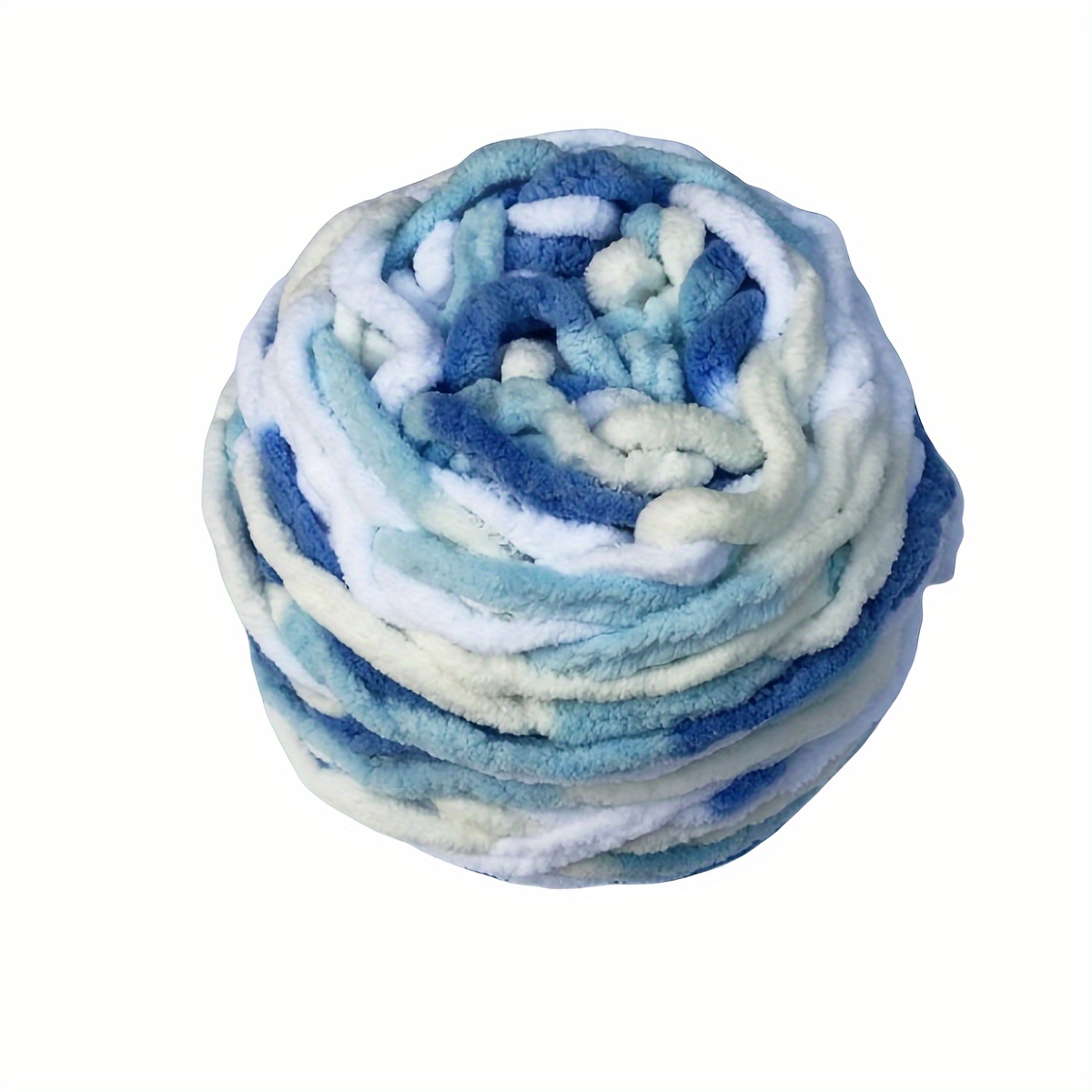 E-shop 1 Knäuel dickes Chenille-Garn zum Häkeln, flauschiges Chenille-Plüschgarn, dickes, weiches, dickes Chenille-Garn, Decken-Garn zum Häkeln,