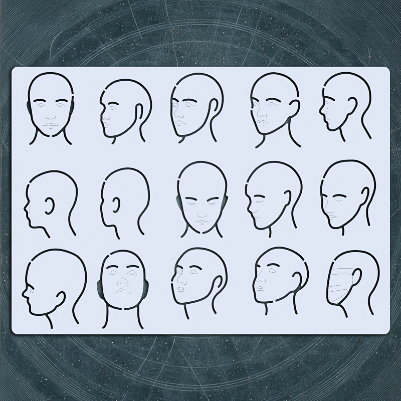 TEMU 1pc Human Sketching Auxiliary Painting Template, Artistic Decorative Template, Reusable Painting Template, Suitable For Handmade, Painting,