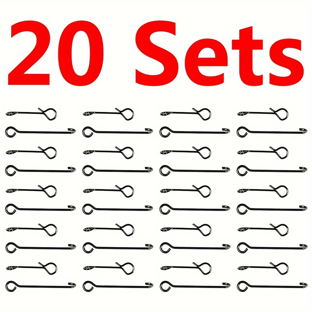 20 Sets Wiggle Tail Connector Shank Link For Pike Steelhead Salmon Streamer Fly Tying Material