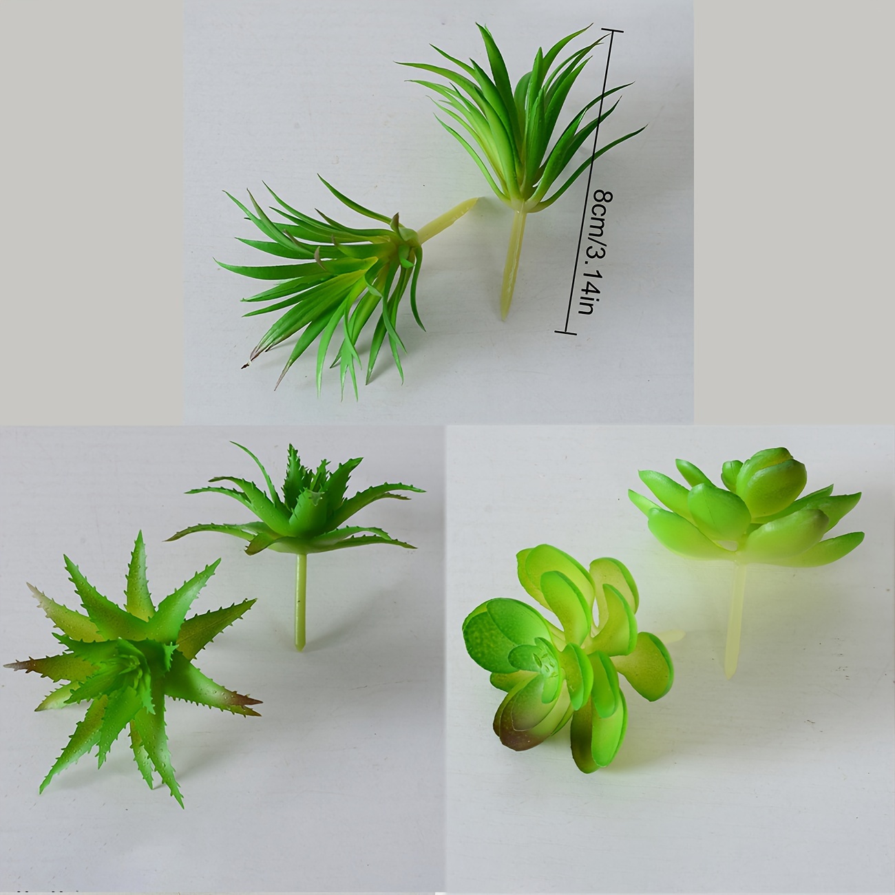 3pcs Random Styles Artificial Simulation Succulents, Greenery Decorations, Cactus Mini Ornaments Combination, Succulent Pots Bonsai