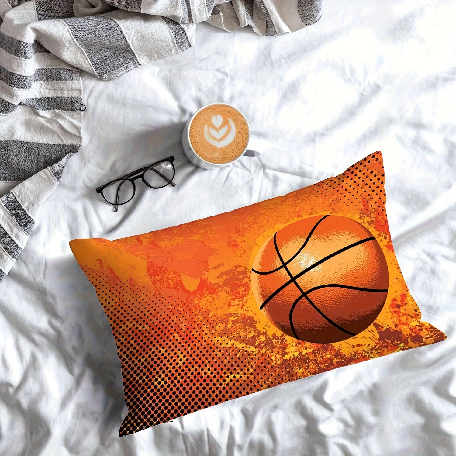 contemporary style short plush basketball throw pillow cover Temu