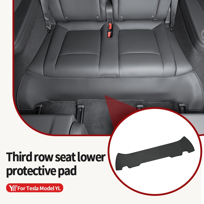 TEMU For Model Y L Third Row Seat Underpad Special Rear Protection Trunk Extension Area Wear-resistant And Dirt-proof Mat Tpu Material Full Wrap Easy