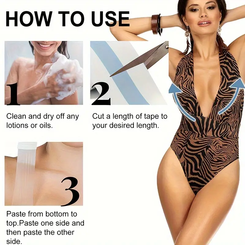 Stick-On Lifting Bra Tape, Self-Adhesive Invisible Push Up Bodytape,  Women's Lingerie & Underwear Accessories