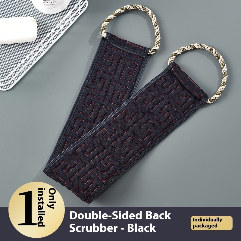 E-shop Herren Rückenpeeling mit langem Griff - Doppeltextur Badetuch, Ergonomisches Griffdesign, Strapazierfähiges Polyester- und Schwammmaterial für