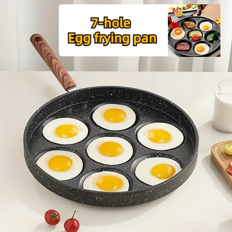 TEMU Frying Pan - High-quality Aluminum Cooking Pan For Fried Eggs & - Durable Household Kitchen Cookware With Heat-resistant Handle - Perfect For