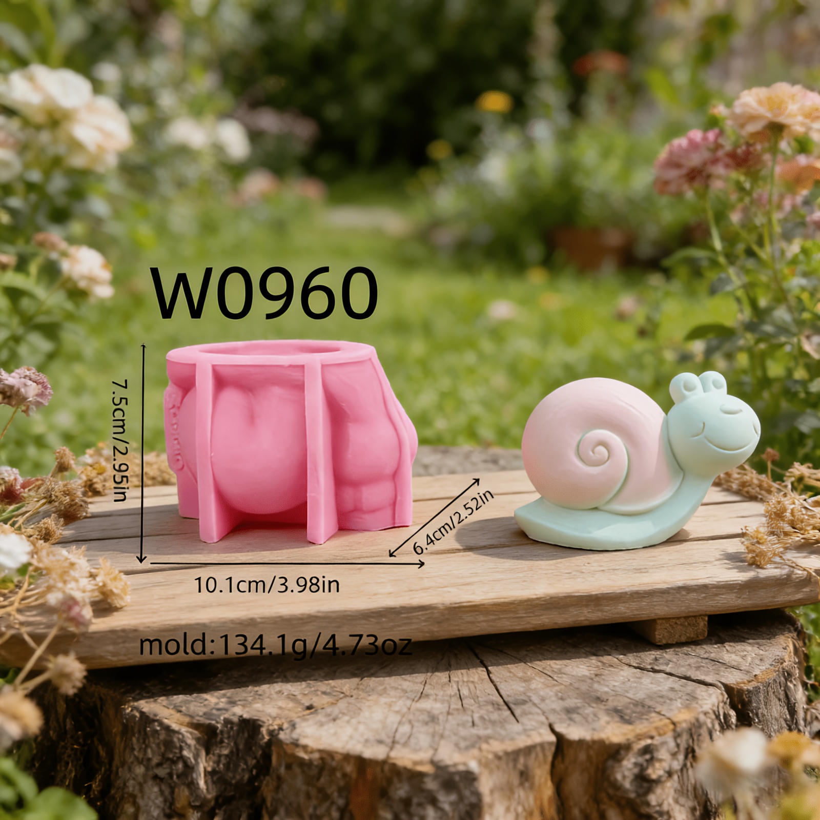 Image of Snail Silicone Mold For Diy Resin Crafts - 3d Shape With Realistic Snail, Compatible For Epoxy Resin, Wax, Gypsum, Clay, For, Candles, Resin Ornaments, Irregular Mold