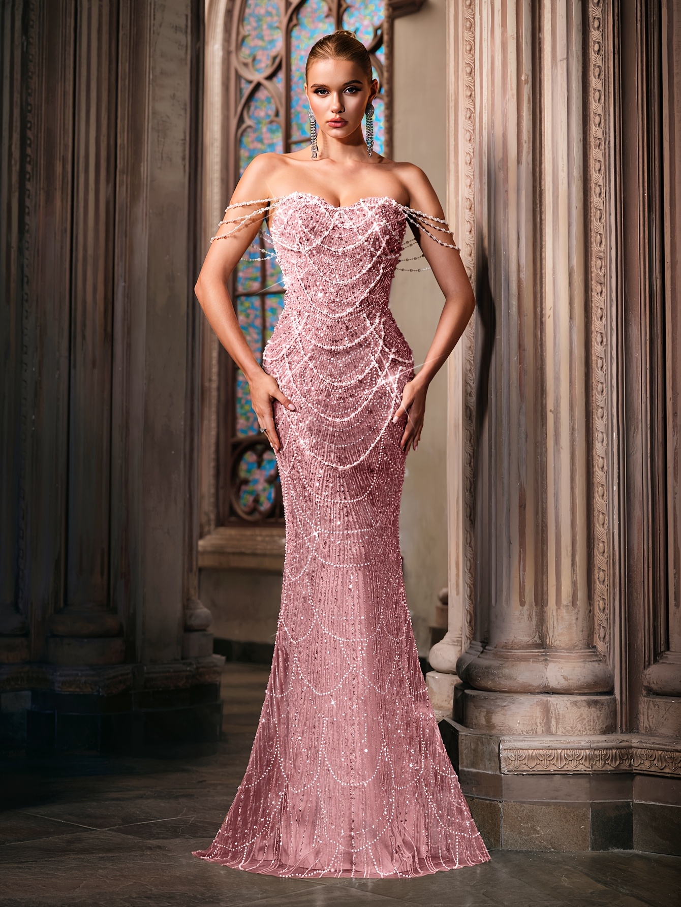 pearl dress sold on Temu United States