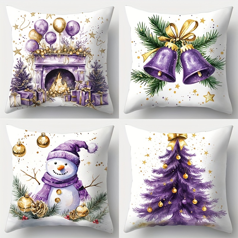 

4pcs, Christmas , Incorporating Christmas As , Christmas , Etc., Purple And As The . The Is Of And , A