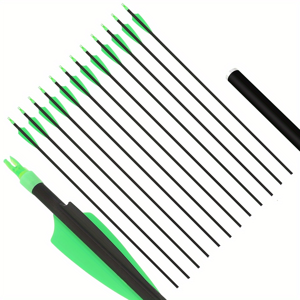 

12pcs 30- Arrows For - & , For & , -install Aluminum Inserts, Customizable , Recurve & Bows, 6.2mm Id, For Shooting