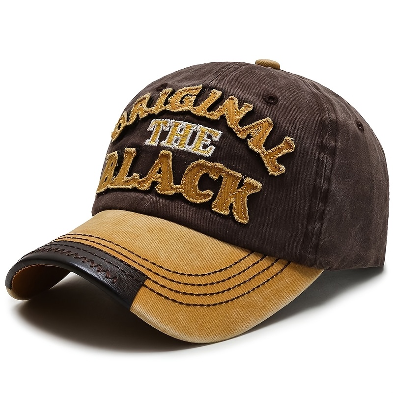Casquette de baseball unisexe, casquette à lettres « THE BLACK », casquette à visière de style sombre, casquette à bord incurvé polyvalente pour sports de plein air, rassemblements et fêtes, taille réglable, fait un excellent cadeau Casquette de baseball unisexe, casquette à lettres « THE BLACK », casquette à visière de style sombre, casquette à bord incurvé polyvalente pour sports de plein air, rassemblements et fêtes, taille réglable, fait un excellent cadeau