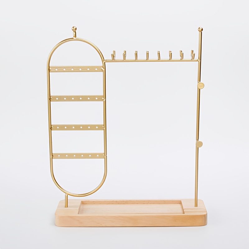 Image of 1pc Metal Desktop Jewelry Storage Rack, Suitable For Necklace Earring Bracelet Storage , Home Bedroom, Dressing Table, Jewelry Storage Rack, Jewelry Towers