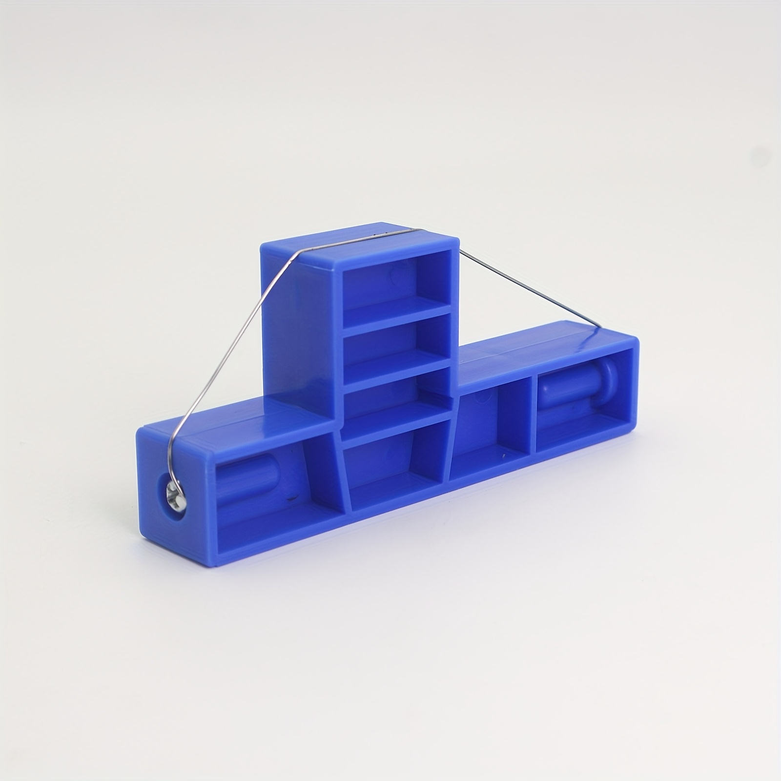 Image of 1pc Pottery Tool T-shaped Angled Cutter With A Plastic Handle And Stainless Steel Wire For Cutting Clay Slabs. A Small Tool For Trimming In Pottery, Suitable For Ceramics And Sculpting