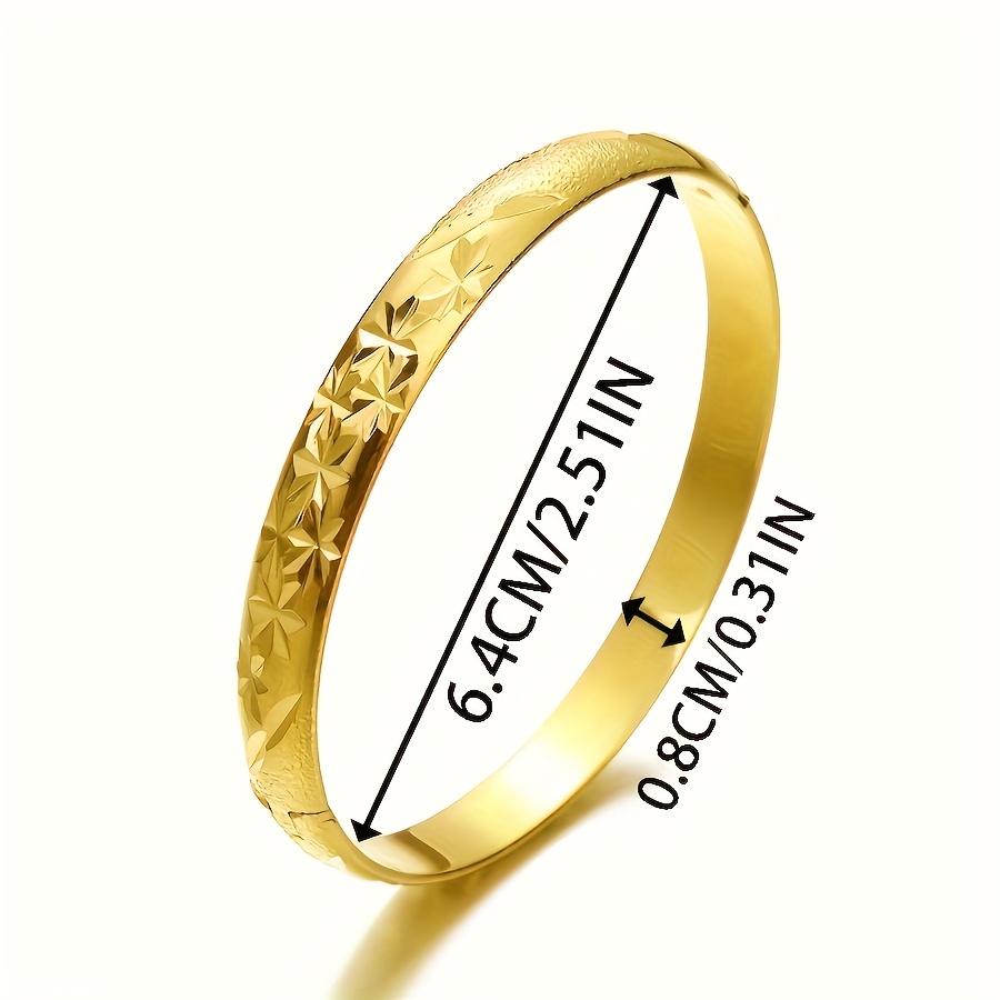 TEMU 1pc Classic Bracelet, Vintage Engraved Traditional Engagement/wedding Decoration, Perfect Gift For Women, Fool's