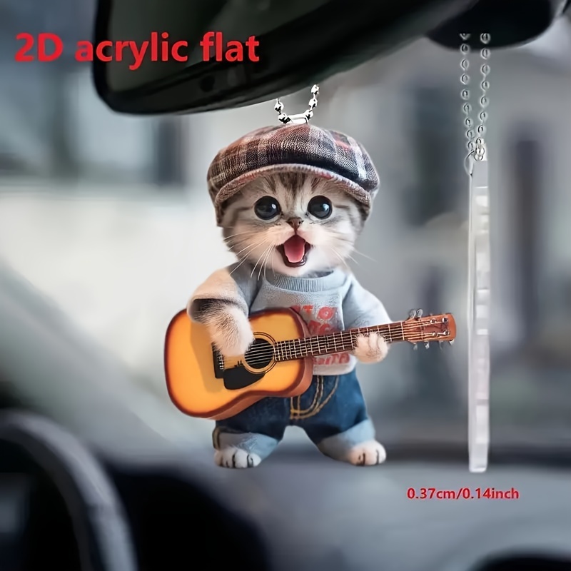 

Guitar Cat Car - Decorative Art Pendant For &