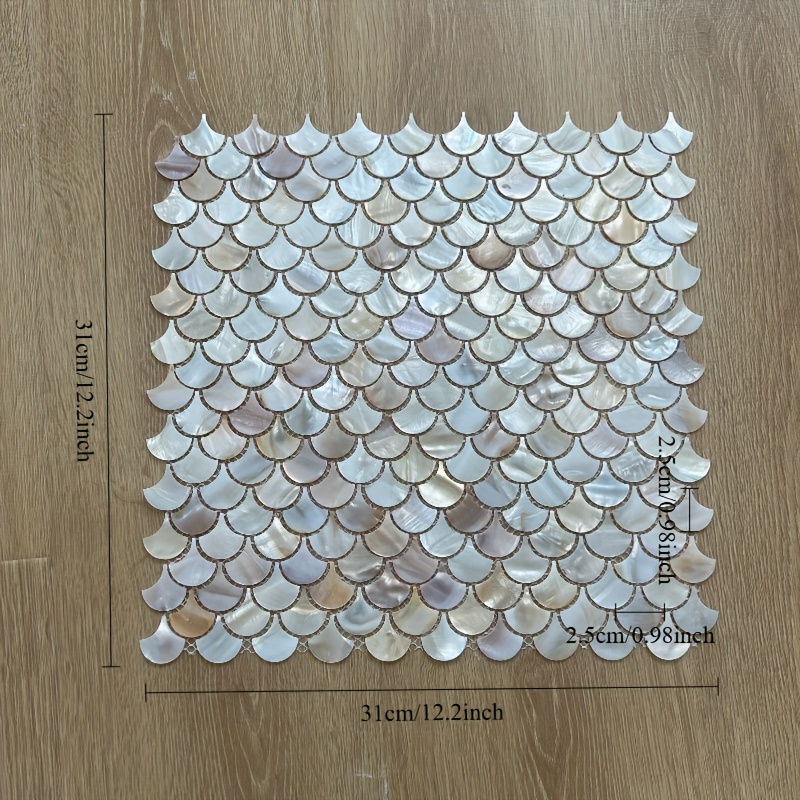 220 st fläktformade fiskfjällsmosaik lämplig för badrums och - Temu Sweden