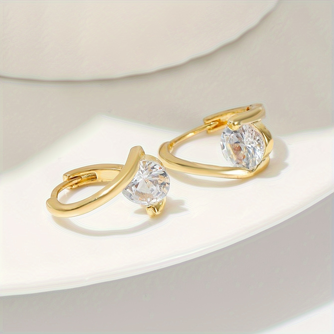 Sparkling Zirconia Hoop Earrings for Women