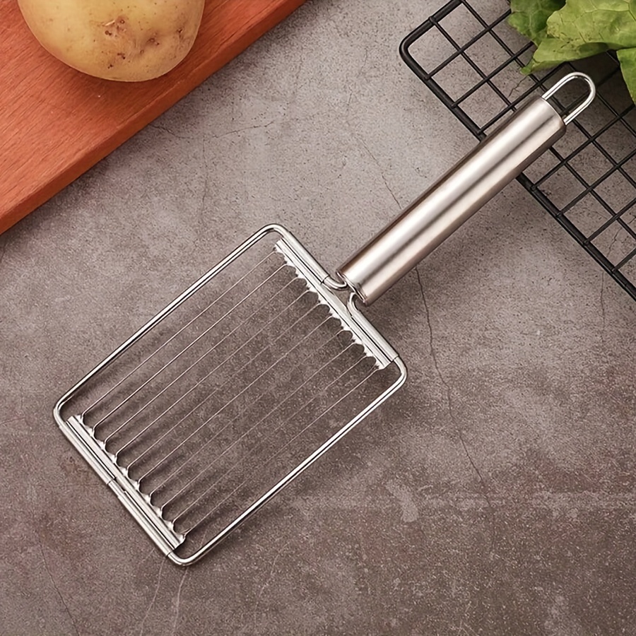 

Stainless Steel Tomato & Meat Slicer - Manual, No-power Kitchen Gadget For Perfectly Sliced Fruits, Eggs & More