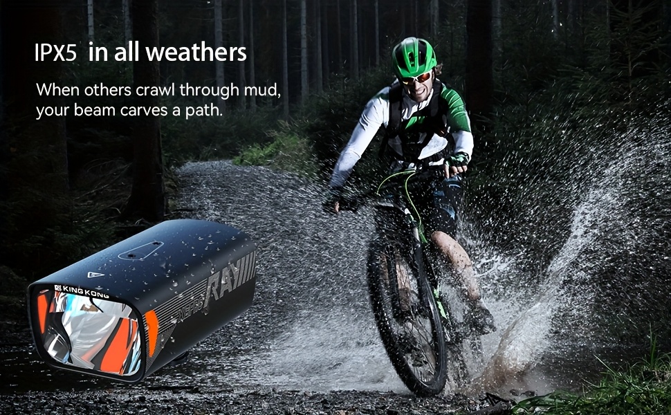 KING KONG X6pro LED Bicycle Light cut-off line USB Rechargeable Front Bike Light, with Mounting Bracket, Multiple Modes, High Brightness Suitable for Night Riding Mountain Bikes and Road Bicycles new2025