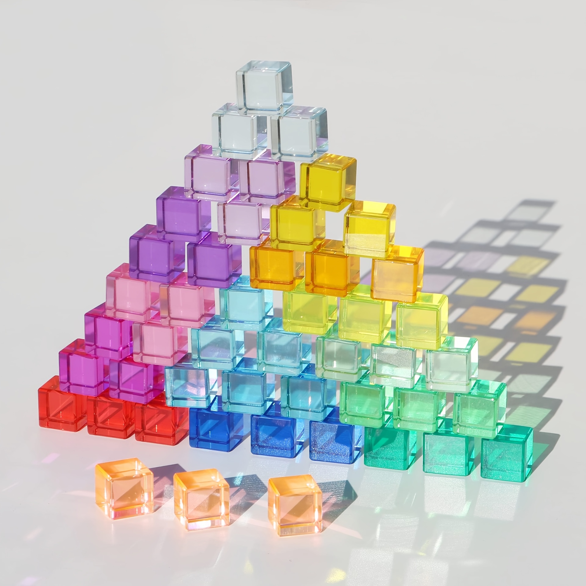 Acrylic Colorful Building Blocks Set