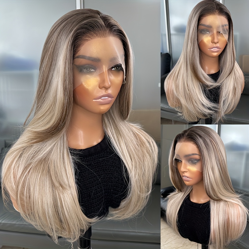 13x4 japanese fiber futura hair natural looking mixed color - Temu