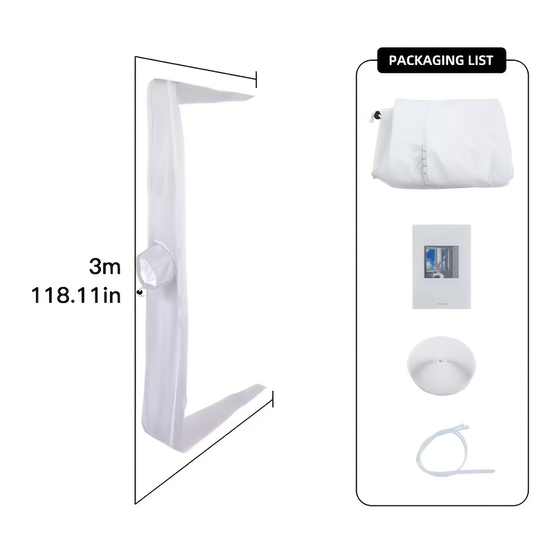 Image of Upgraded Window Seal Cloth For Portable Air Conditioner, Universal Window Sealing Strip For Single/dual Ac, Windproof Dustproof Seal Additions
